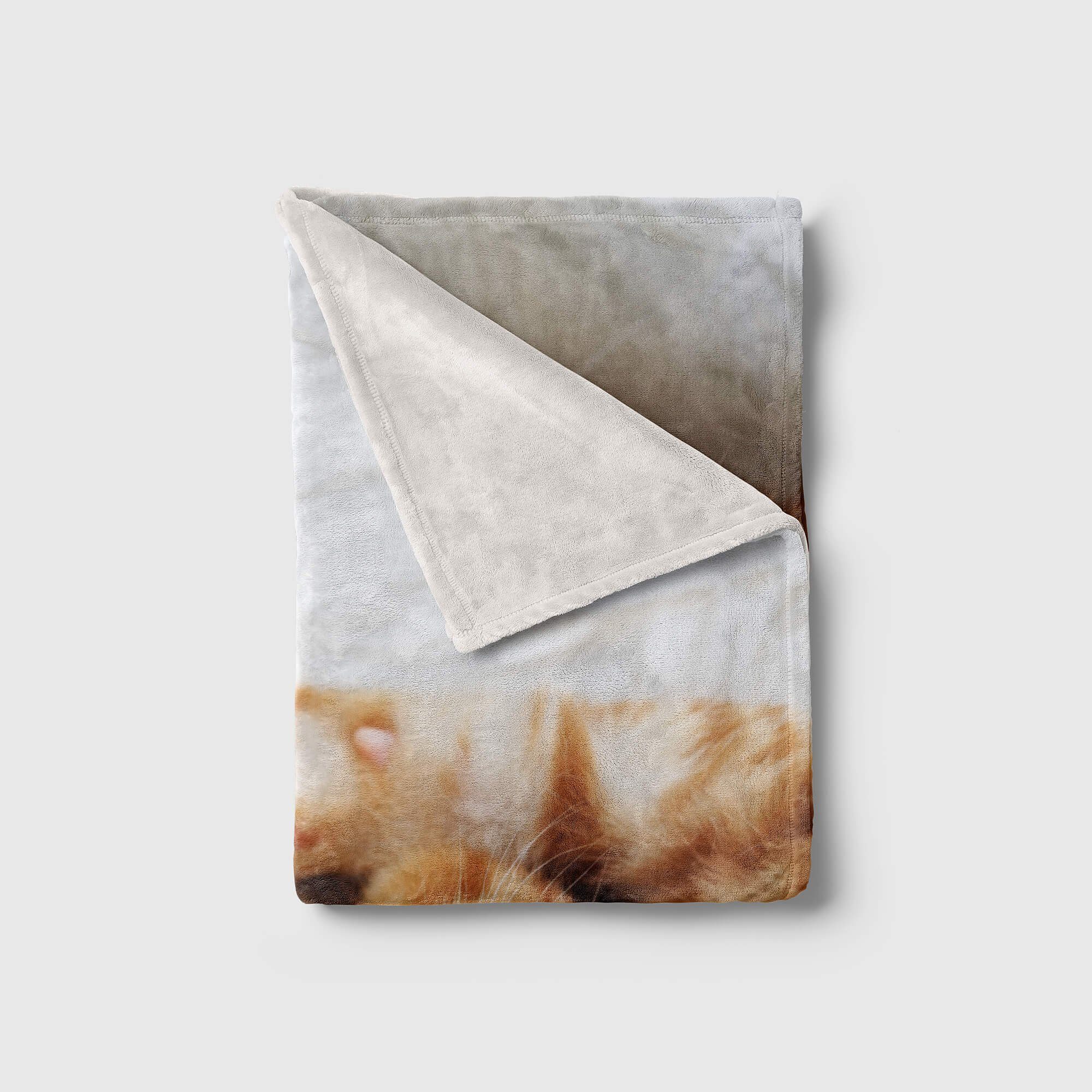 Sinus Art Handtücher Handtuch Strandhandtuch Saunatuch Kuscheldecke mit Tiermotiv kleine süße Katze, Baumwolle-Polyester-Mix (1-St), Handtuch