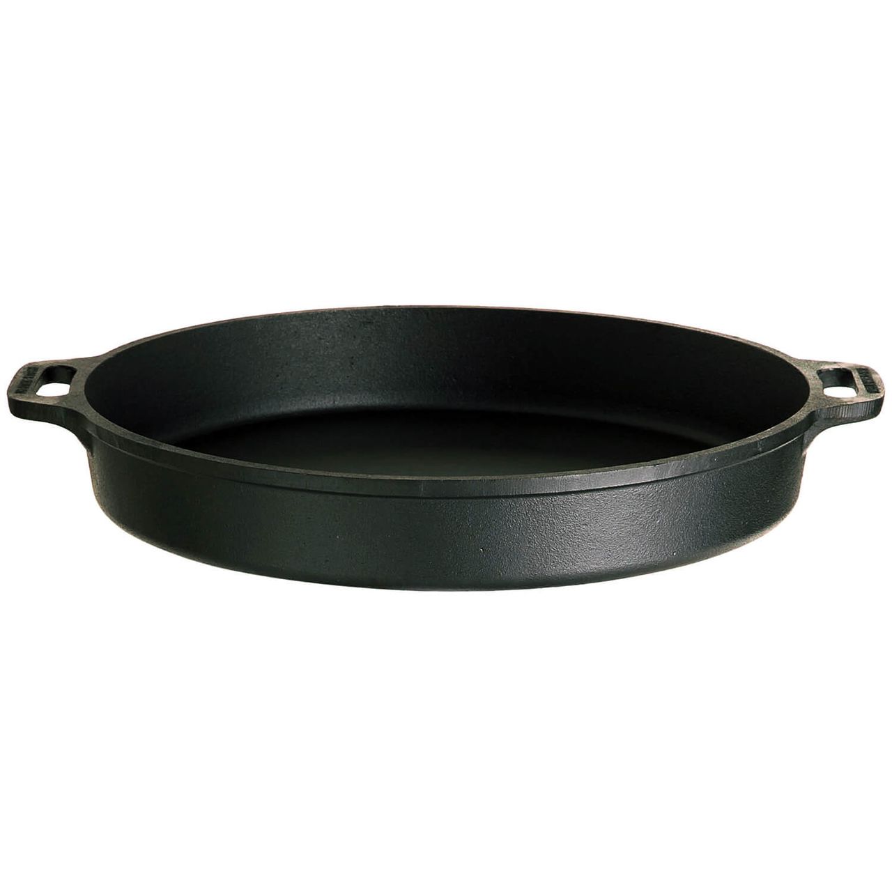Allgrill Robuste Gusseisen-Pfanne mit zwei Griffen, 30 cm Durchmesser, Schwarz