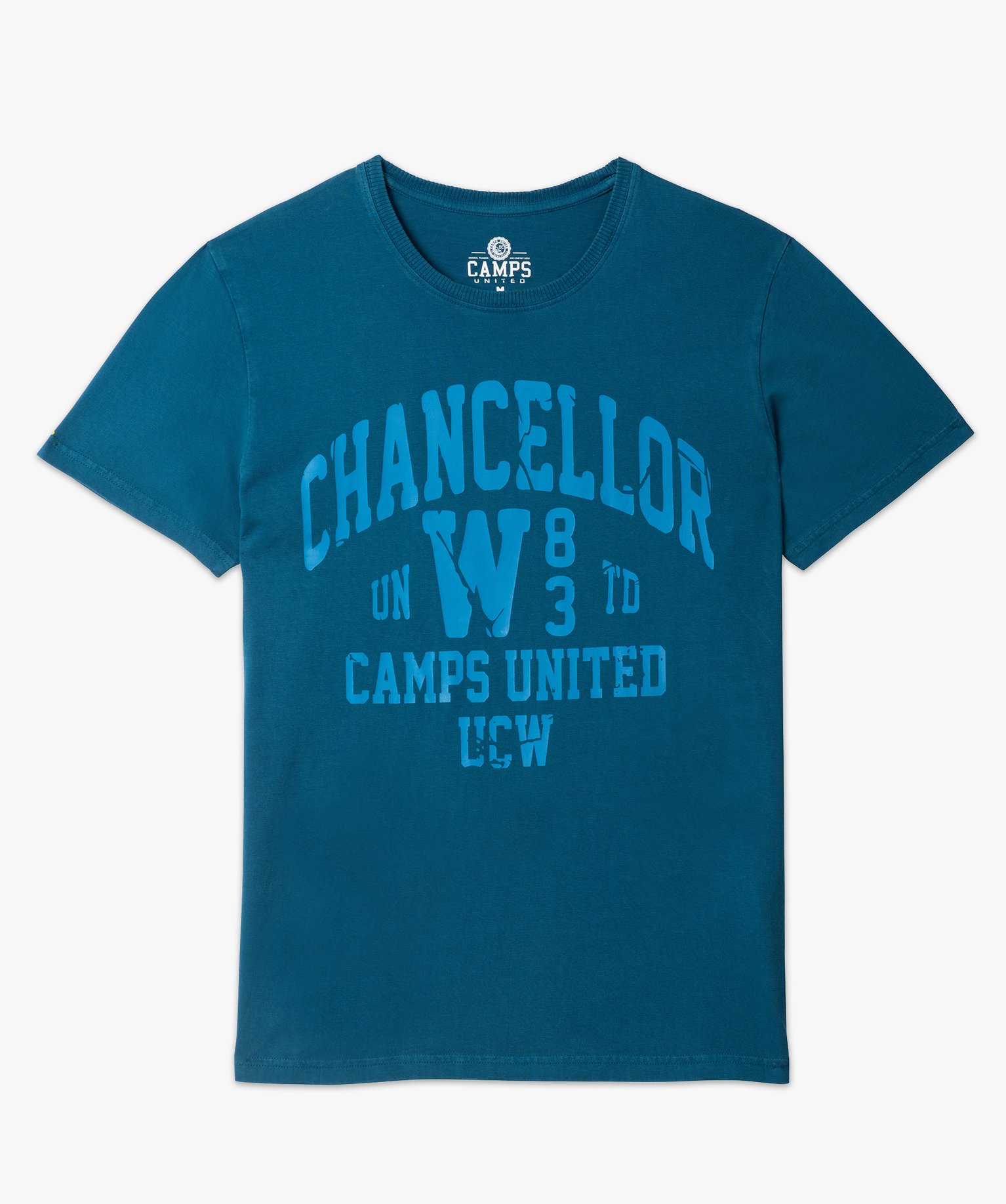 Tee-shirt homme avec inscription ton sur ton - Camps United bleu | GEMO