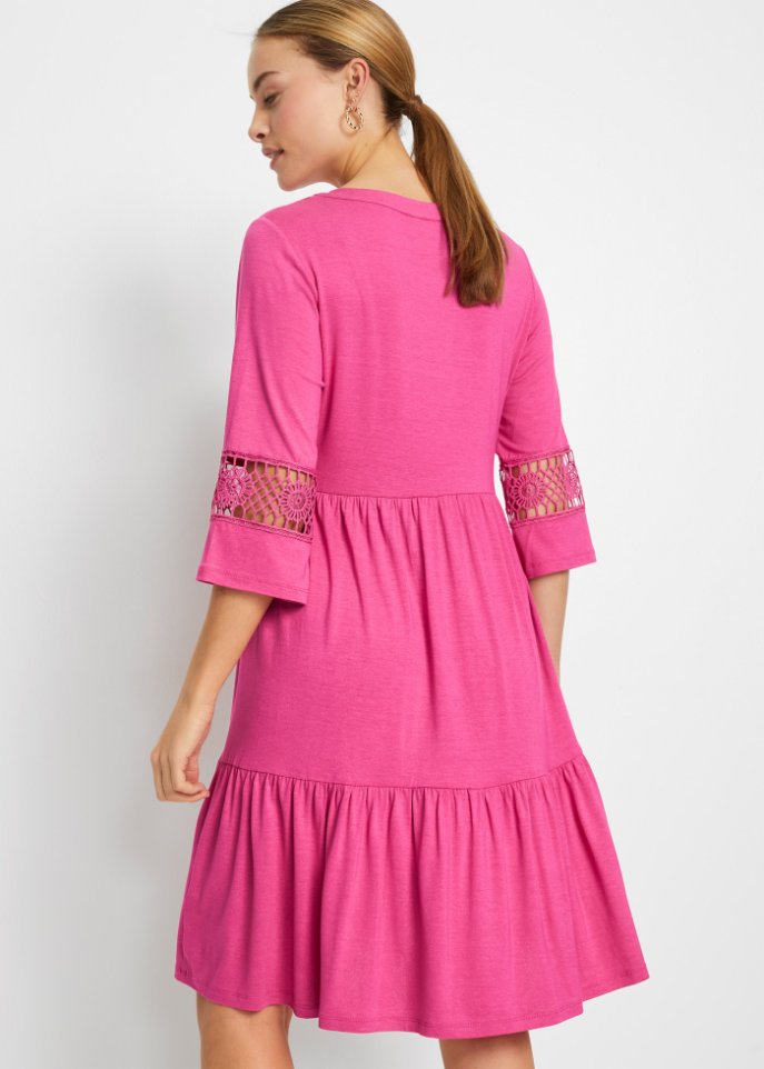 Tunika-Kleid mit Spitze