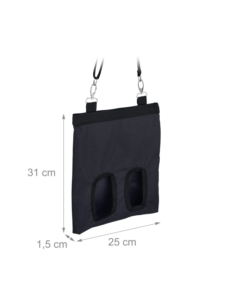 relaxdays Heutasche in Schwarz - (B)25 x (H)31 cm günstig kaufen onesize