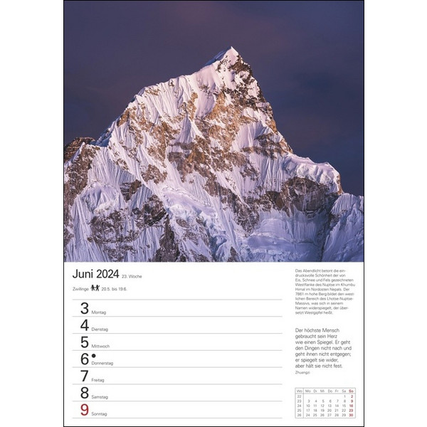 BERGE WOCHENPLANER 2024 - Kalender