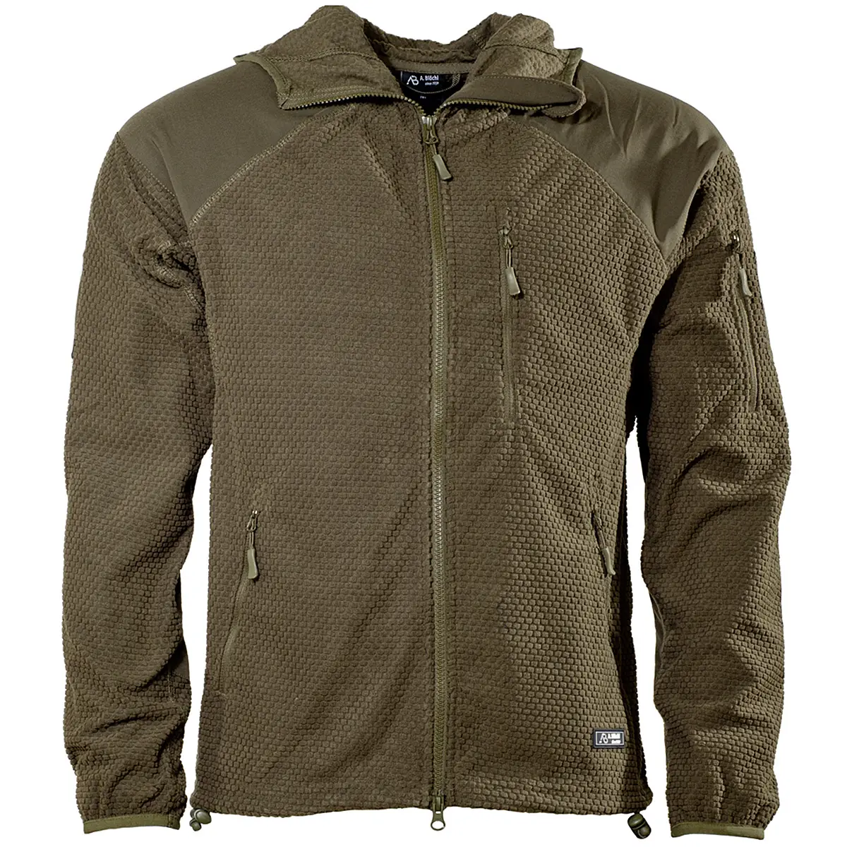 Fleecejacke Delta mit Kapuze oliv