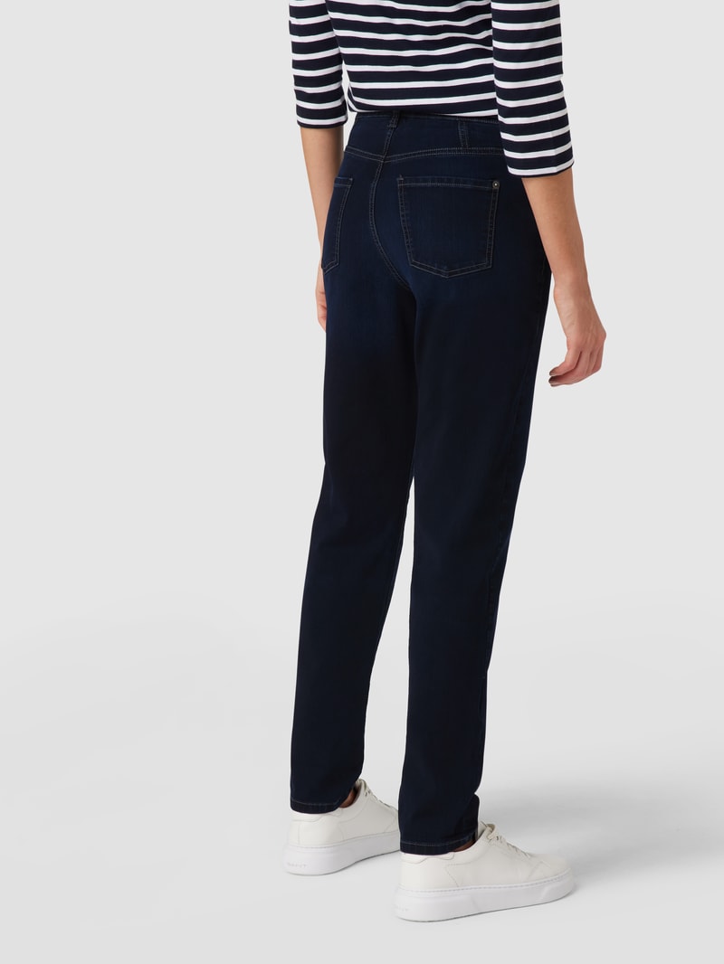Jeans mit Zierleisten Modell 'Pearlie'  in blau