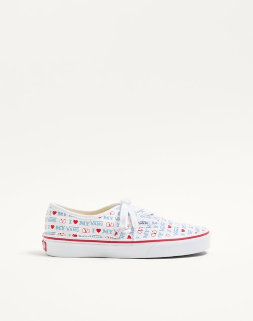 Tênis de cano baixo Valentino Garavani e Vans em tecido com estampa Valentino Vans Love