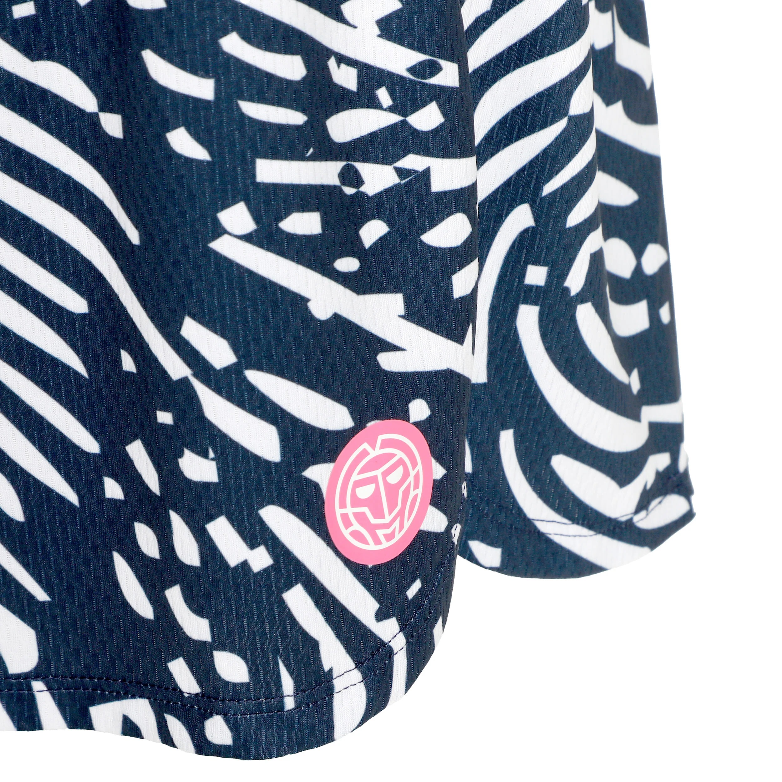 Fingerprint Printed 2in1 Shorts Damen - Dunkelblau, Weiß