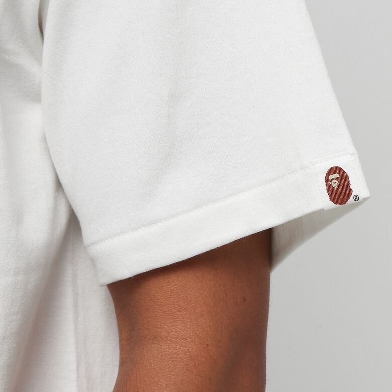 A Bathing Ape Layered Line Camo Ape Face Tee M white beige