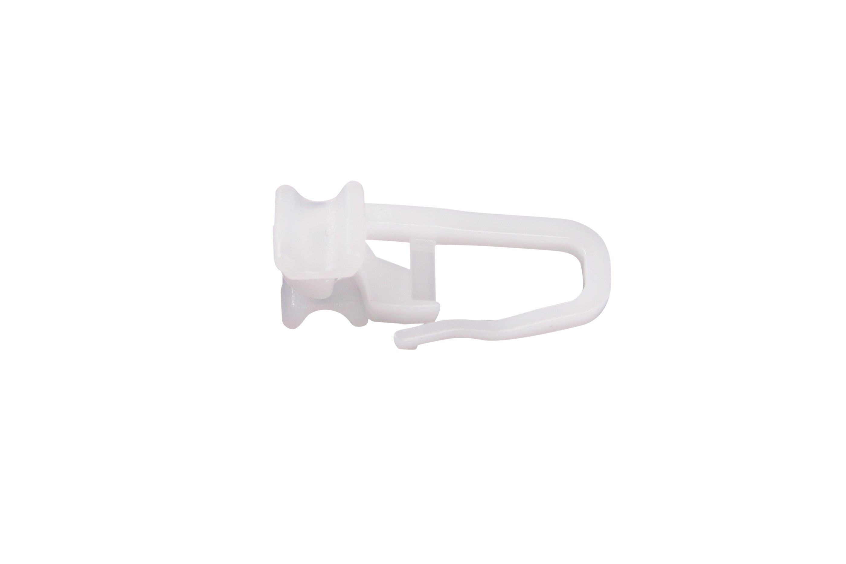 Gardinengleiter X-Gleiter, Deco-Raum, mit Faltenlegehaken für Gardinenschienen, (50-St), für 6mm Innenlaufschienen Laufschienen Schlaufengleiter