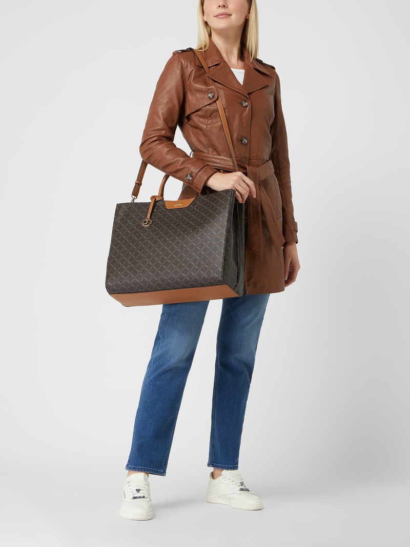 Handtasche mit Logo-Muster Modell 'Filiberta' in dunkelbraun