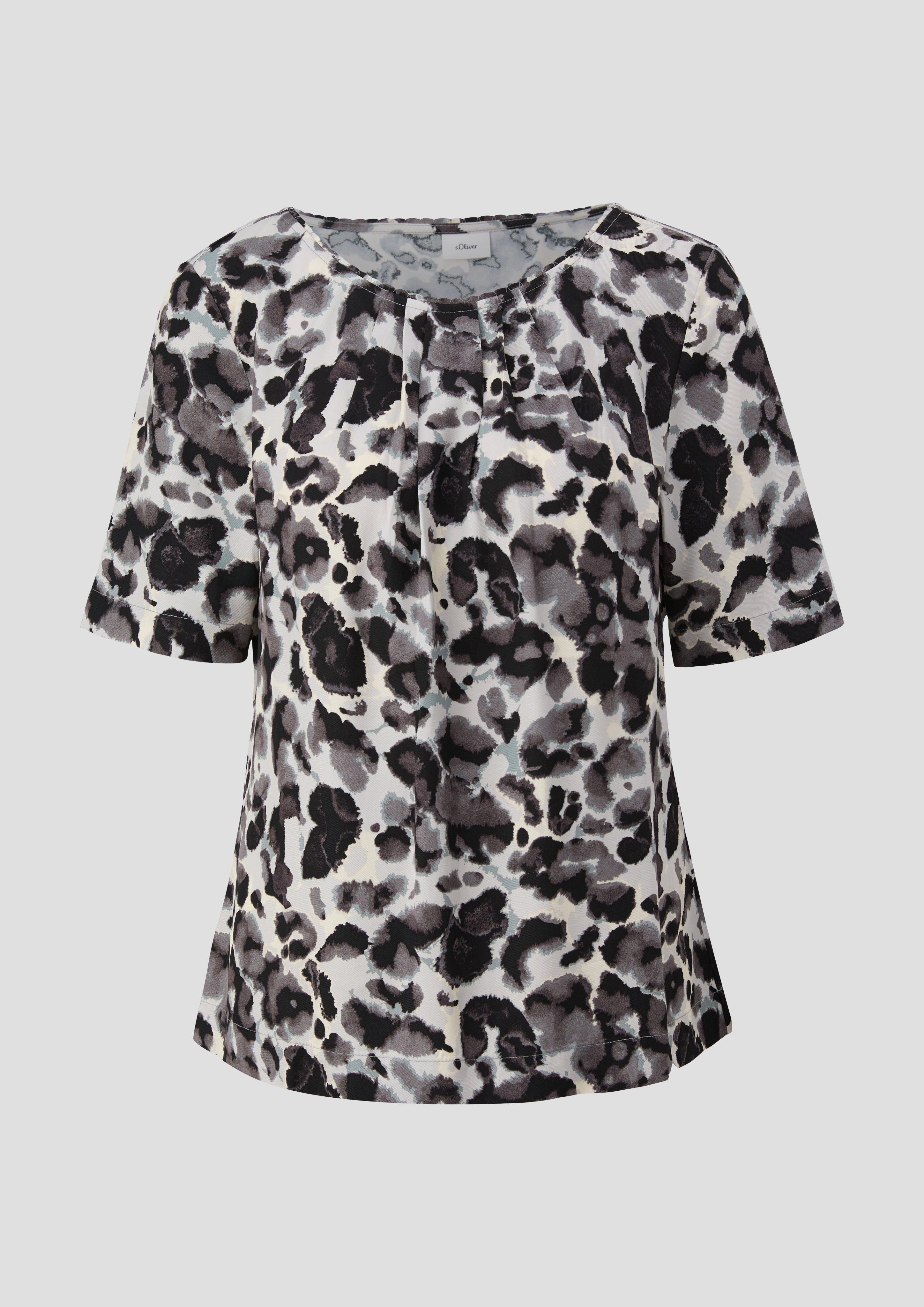 Gemusterte Bluse aus Twill  2136618-07A3