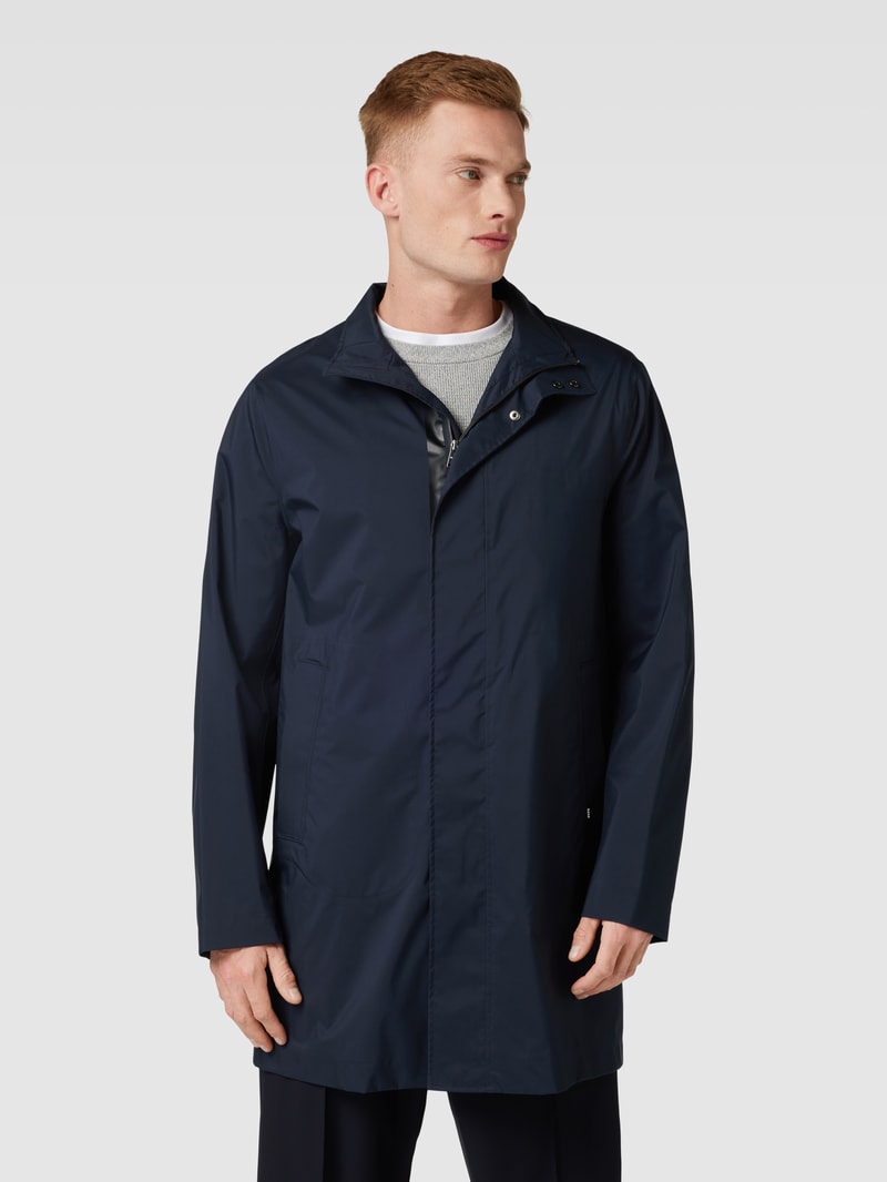 Mantel mit Stehkragen Modell 'Jared' in marineblau