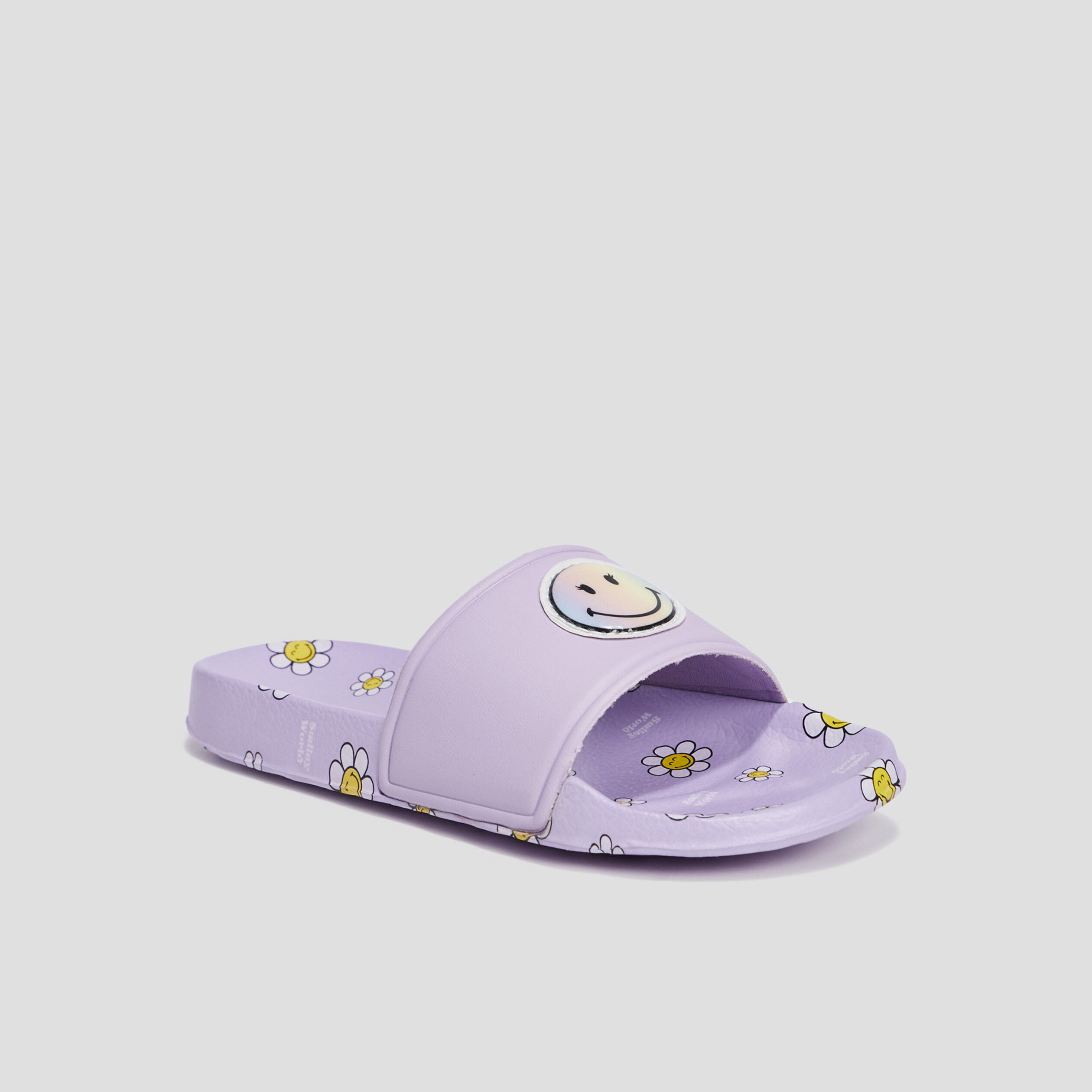 Claquettes Smiley parme fille | La Halle