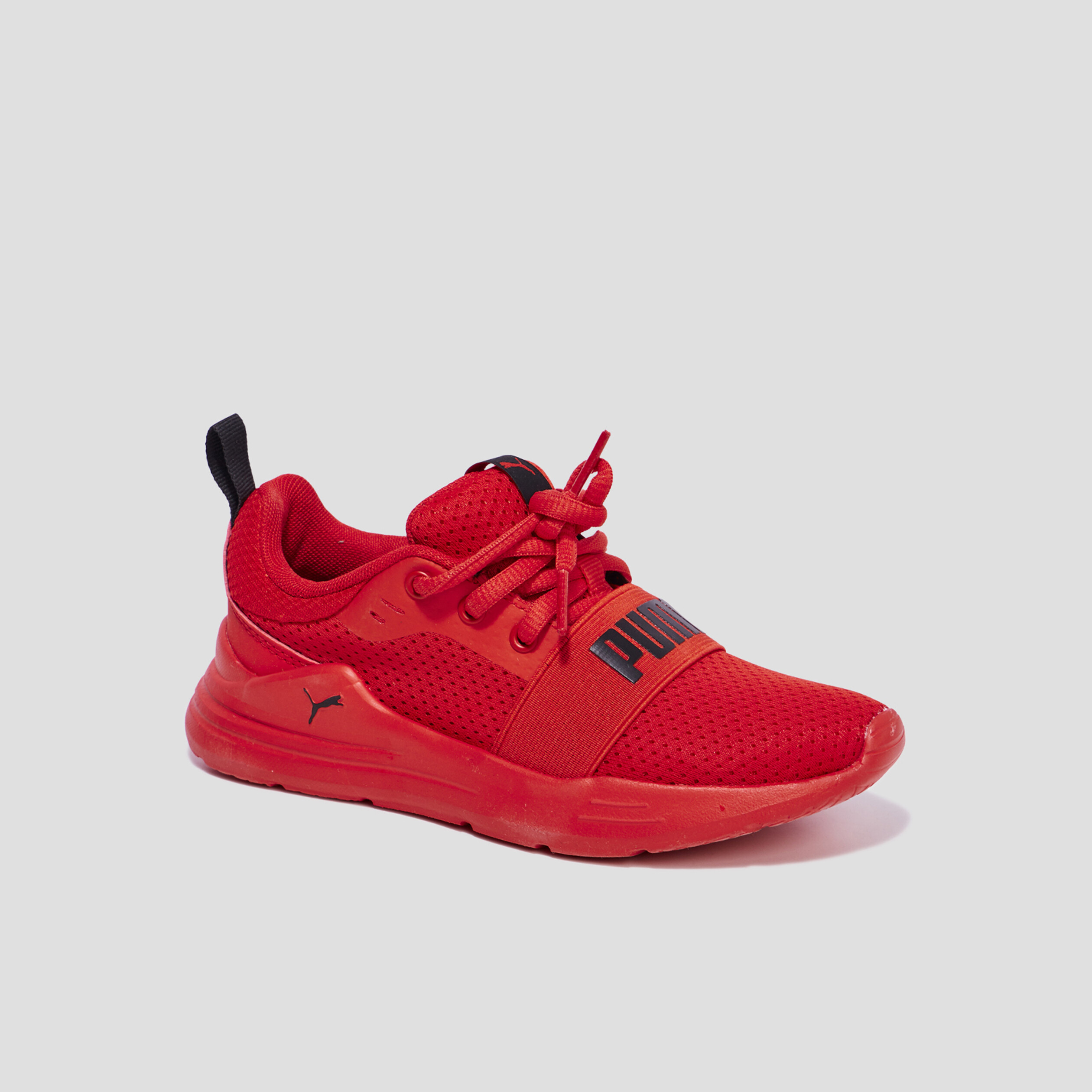 Baskets running à lacets Puma Wired Run rouge garçon | La Halle
