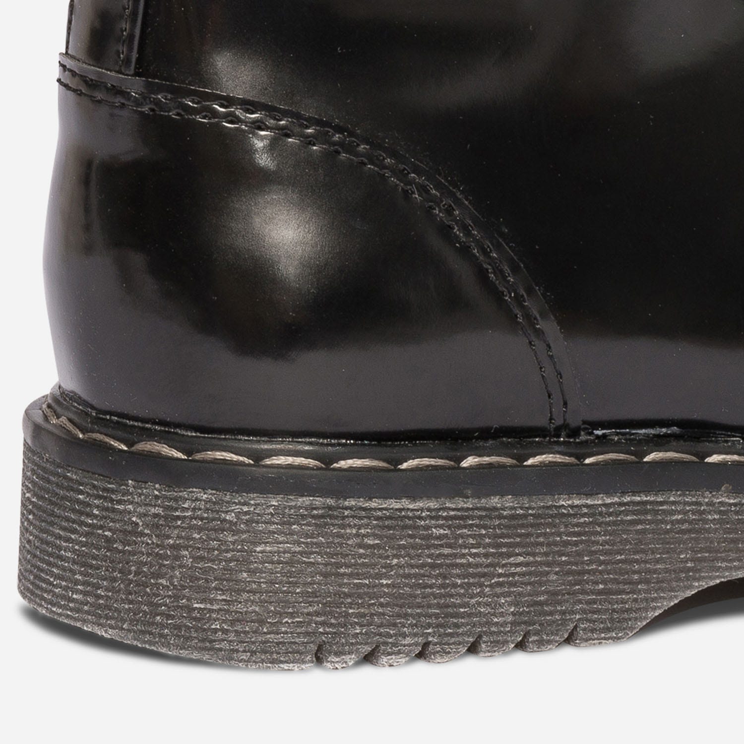 Boots noir à lacet bleu pailleté