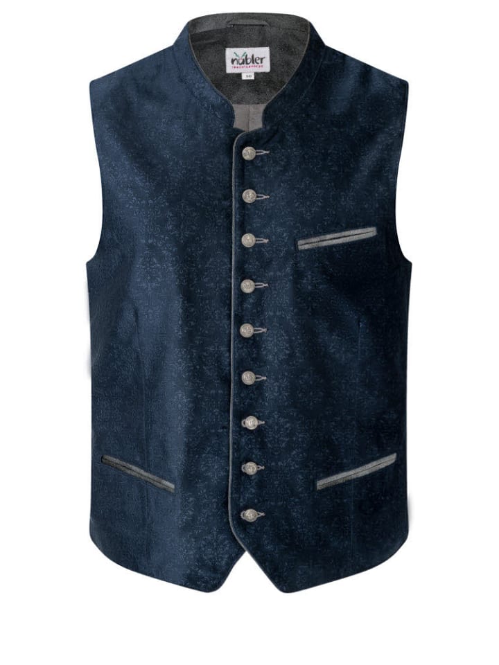 Nübler Trachtengilet Kilian in Blau günstig kaufen