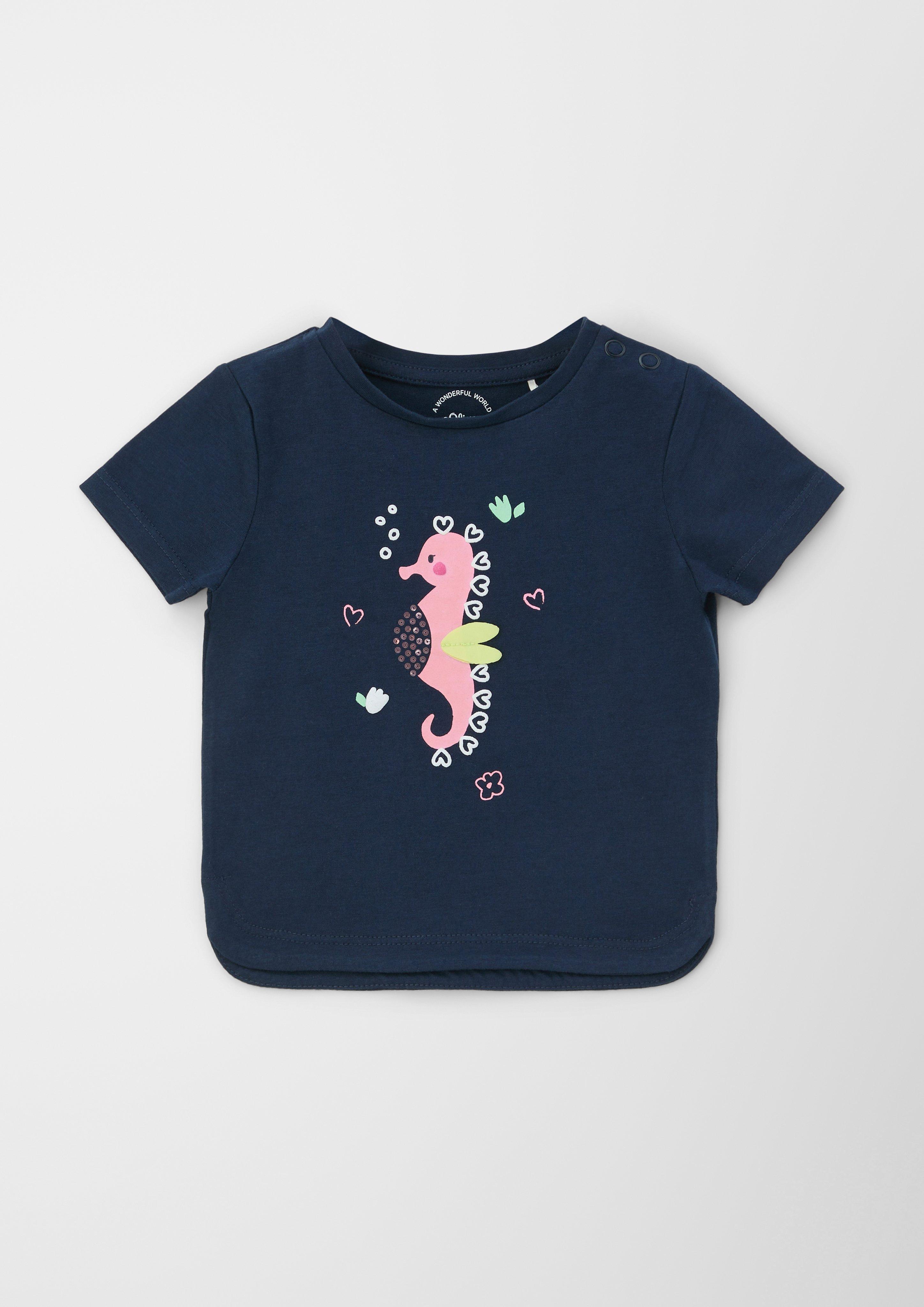 Baumwollshirt mit Seepferdchen-Artwork  2130660-5952
