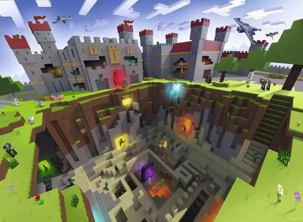 Kinderpuzzle ab 9 Jahren - Minecraft Cutaway - 300 Teile
