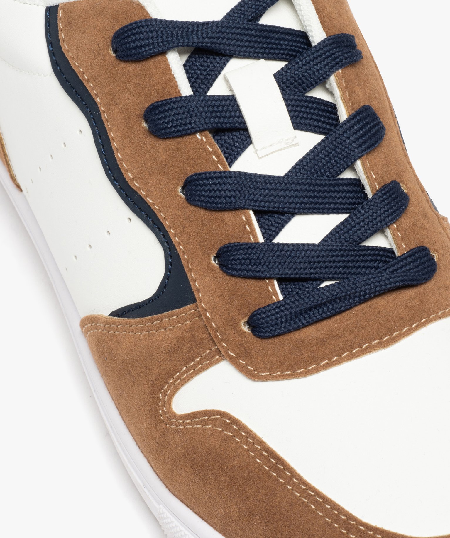 Tennis multi-matières fermeture lacets homme blanc | GEMO