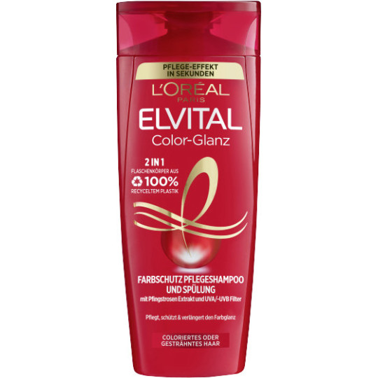 L'Oreal Elvital Color Glanz 2in1 Farbschutz Pflege-Shampoo und Spülung 300ML