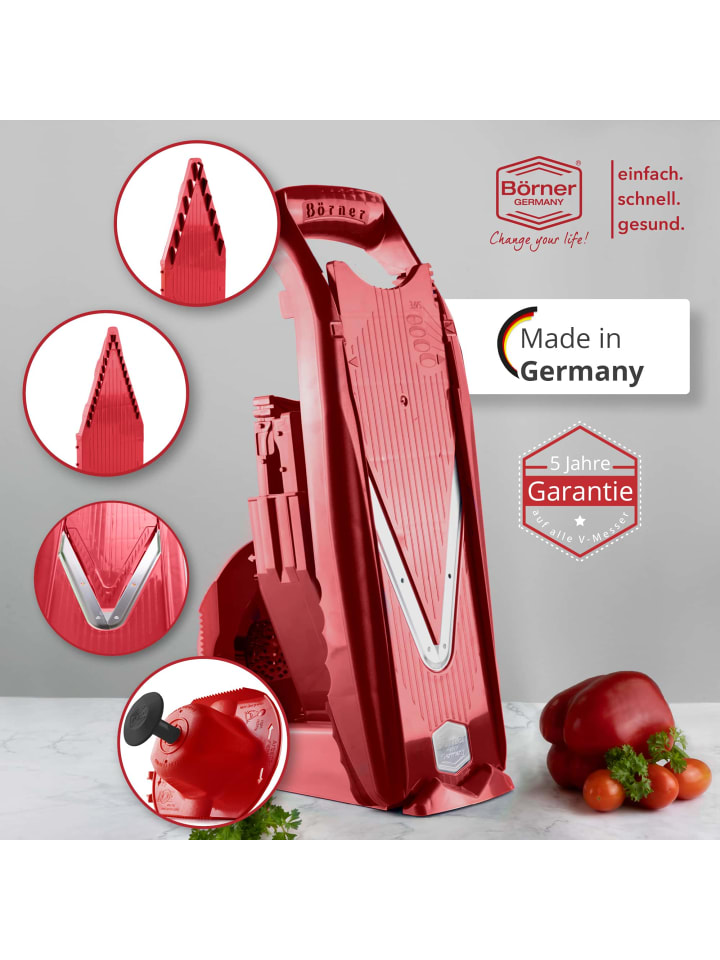 Börner Gemüsehobel V5 PowerLine Profi Set in rot günstig kaufen onesize