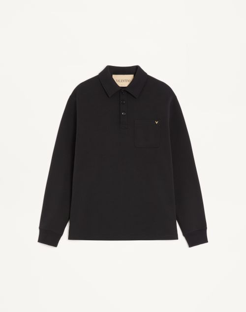Valentino katoenen polo met V-gouden accenten