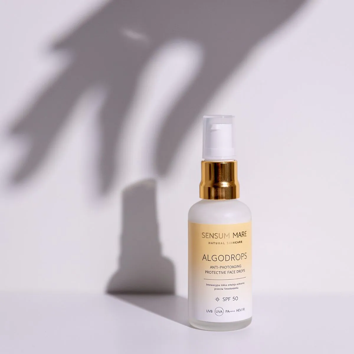 Sensum Mare Algodrops lysbeskyttende emulsion mod fotoældning SPF 50 Uvb Uva Pa++++ Hev/Ir