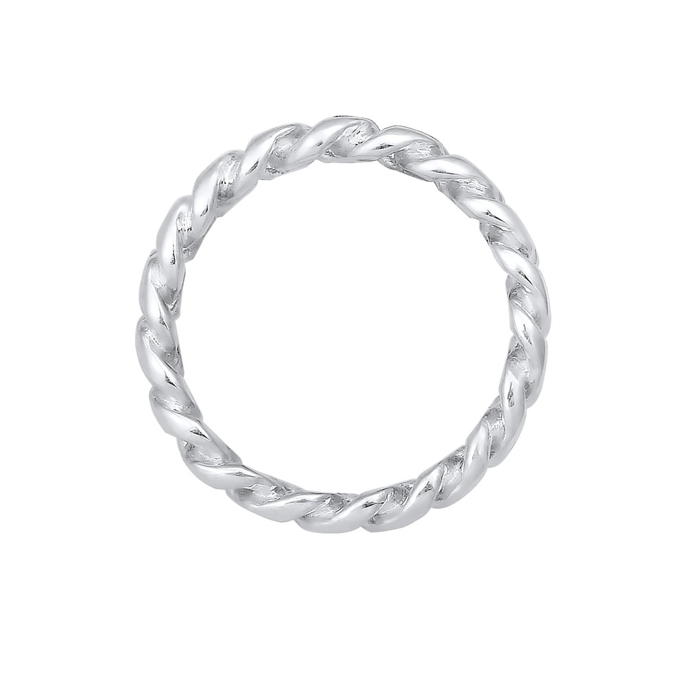 Elli Elli Bague Femmes Nœud Infini Torsadé en Argent Sterling 925 Bague