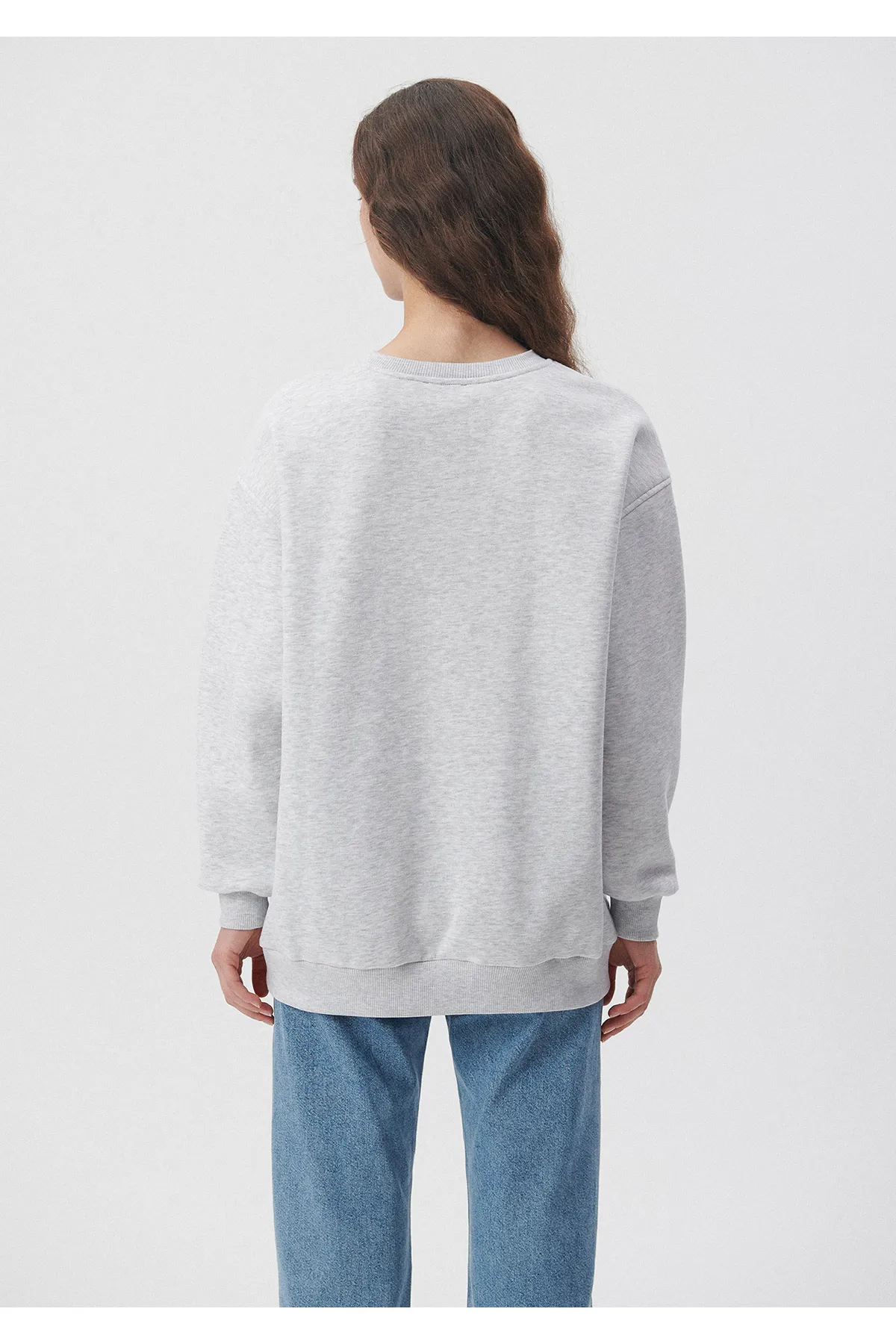 Mavi  Graues Sweatshirt mit Istanbul-Aufdruck 1612006-82816