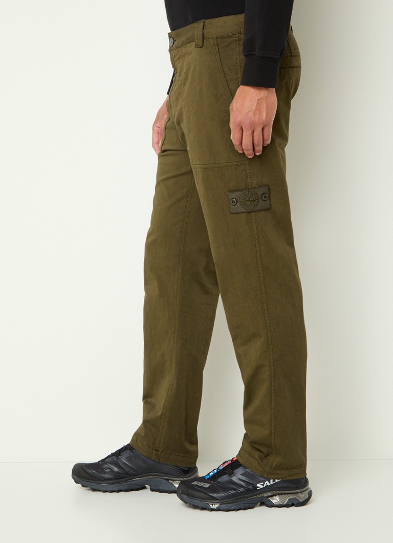 Stone Island 337F6 suorat villasekoitehousut sivutaskuilla