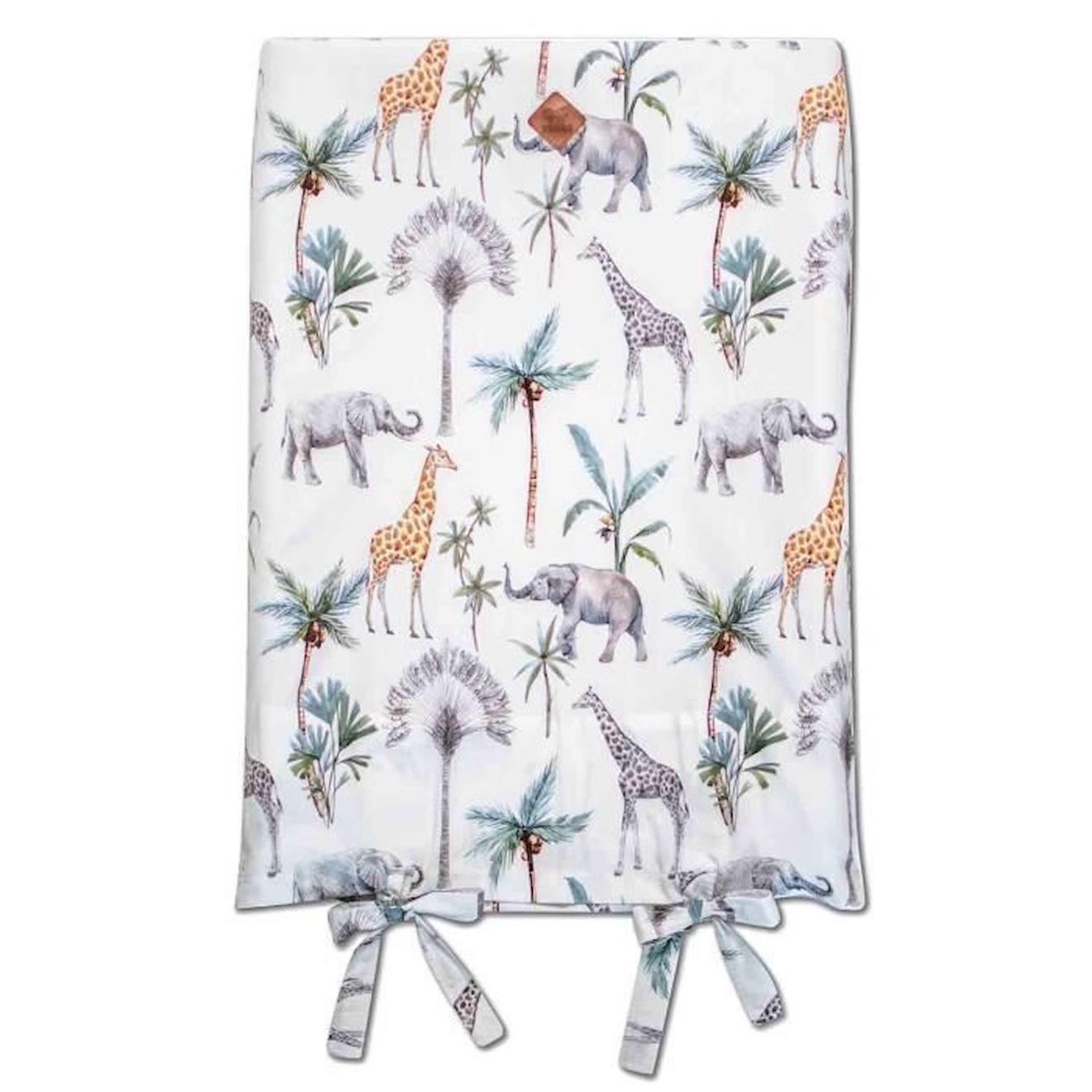 Housse de matelas à langer, Safari Multicolore TU blanc