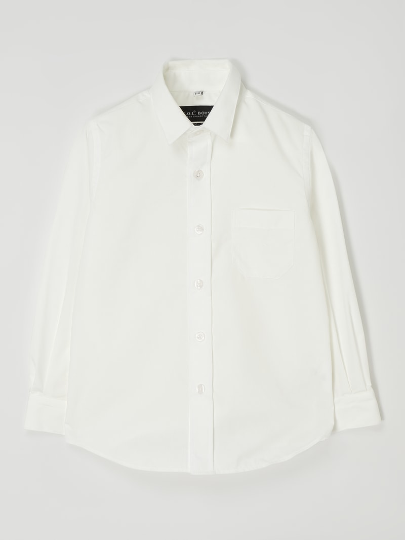 Regular Fit Hemd mit Baumwoll-Anteil in offwhite