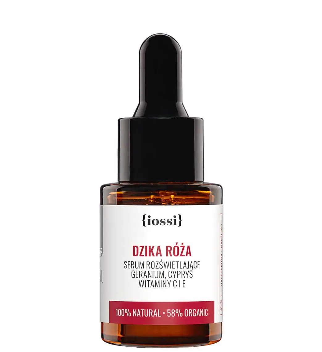 Iossi serum za posvjetljivanje kože s divljom ružom, geranijumom, čempresom i vitaminima C i E