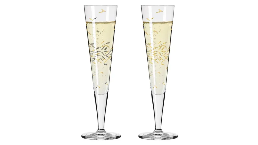 RITZENHOFF  Champagnerglas Goldnacht Set 2-tlg. gold, schwarz
