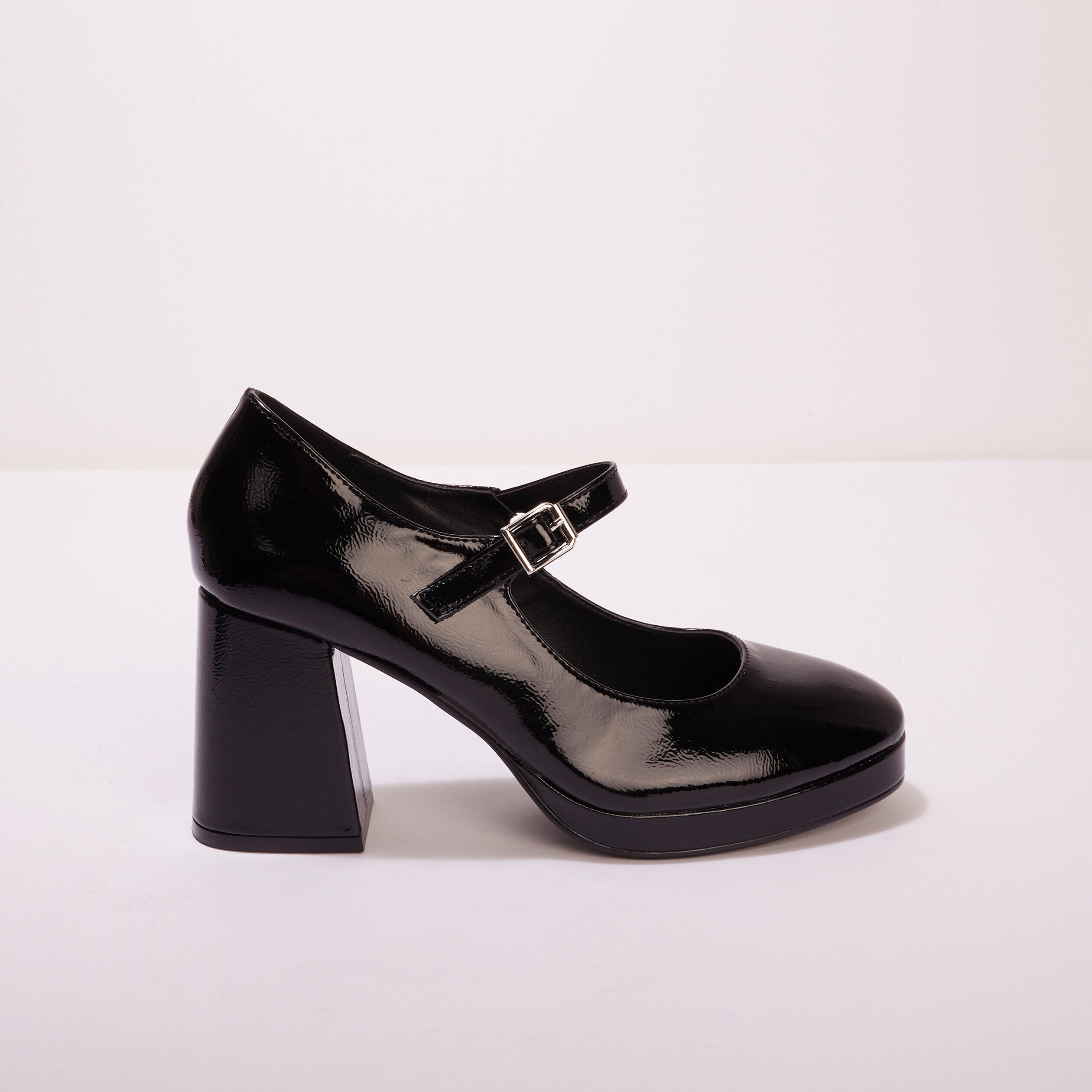 Babies vernies à talons noir femme | Cache Cache