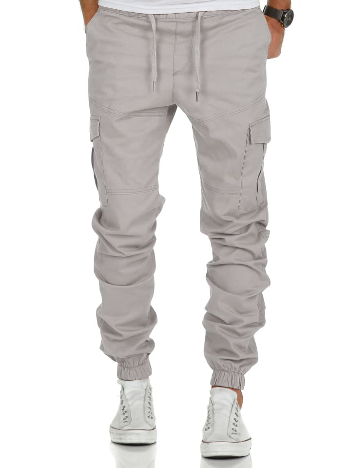 Amaci&Sons Cargo Jogger-Chino SAN ANTONIO in Hellgrau günstig kaufen