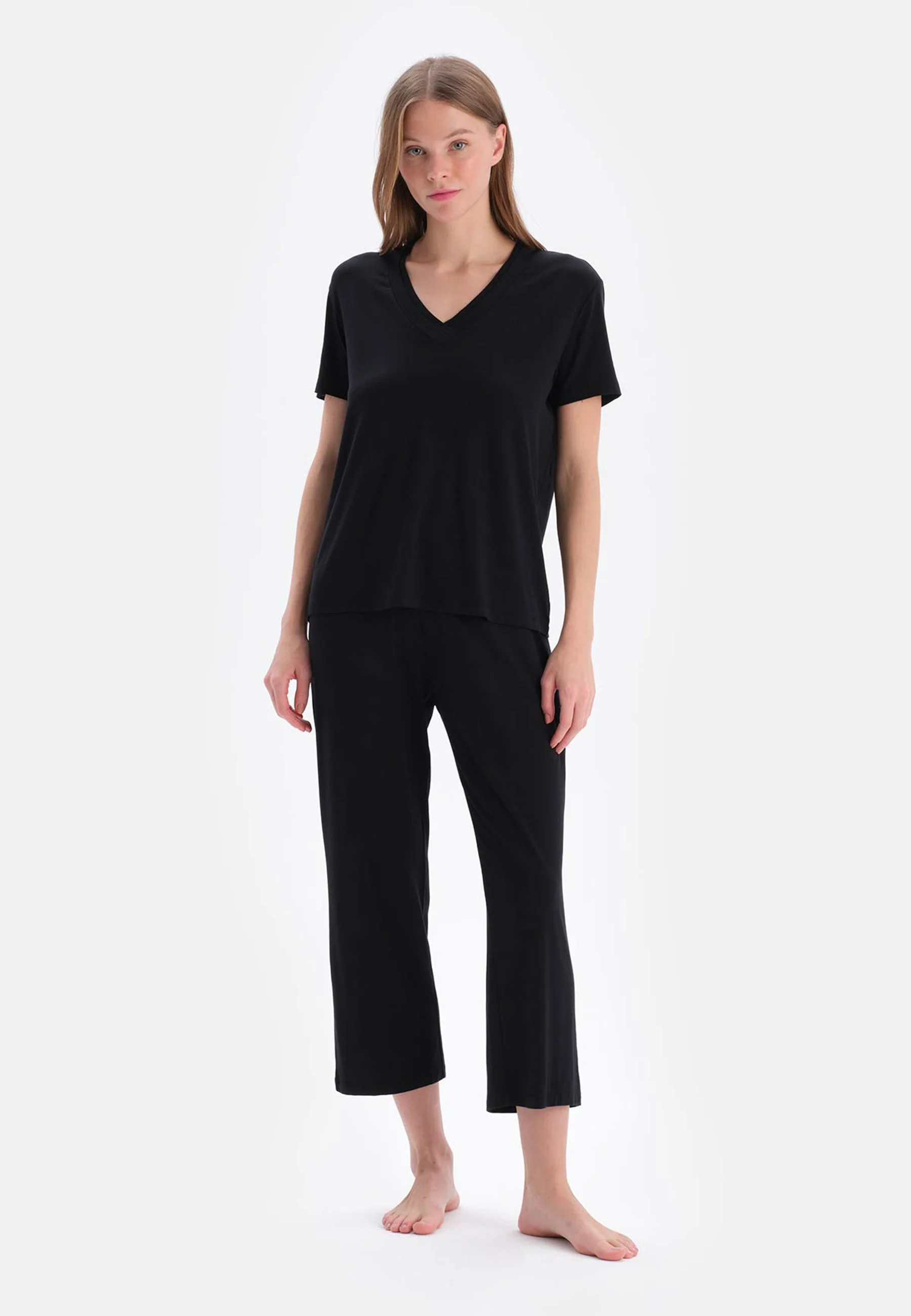 DAGI SHORT SLEEVE V-NECK REGULAR - Pijama