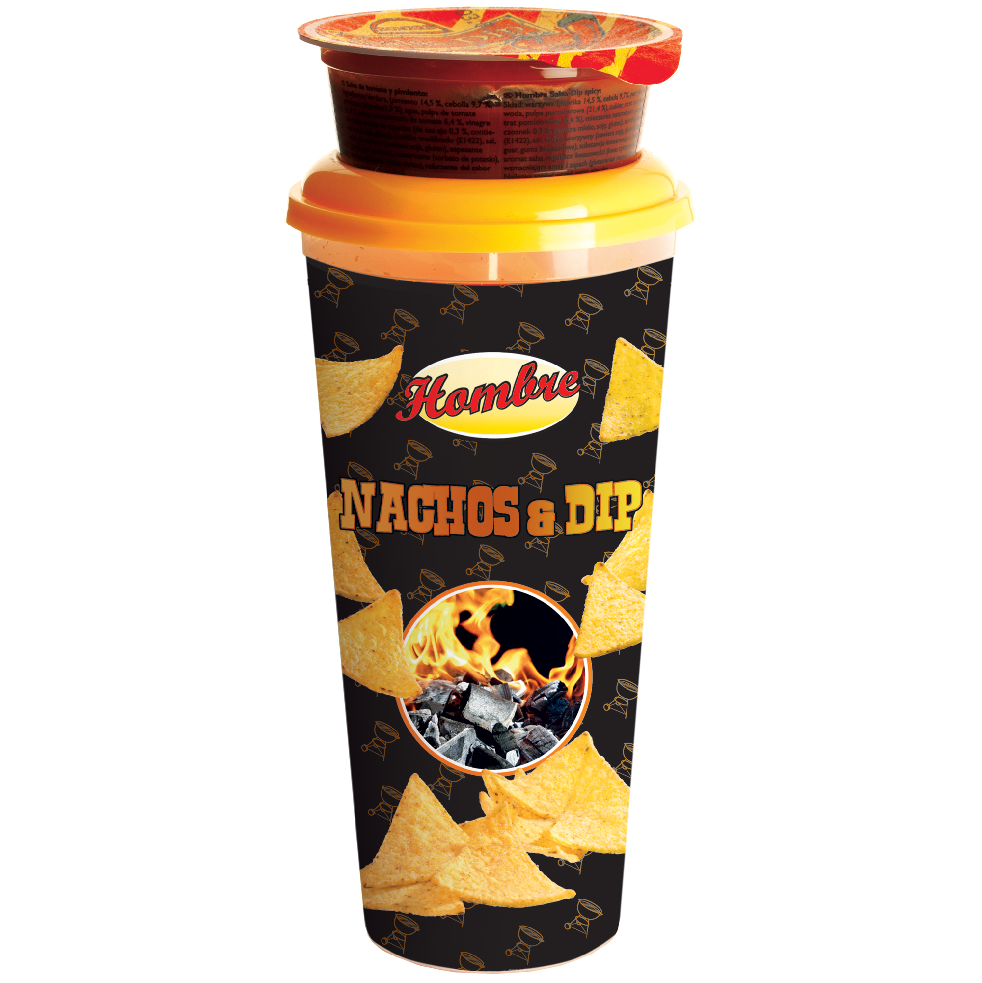 Hombre Nachos & Dip Salsa Spicy 165g