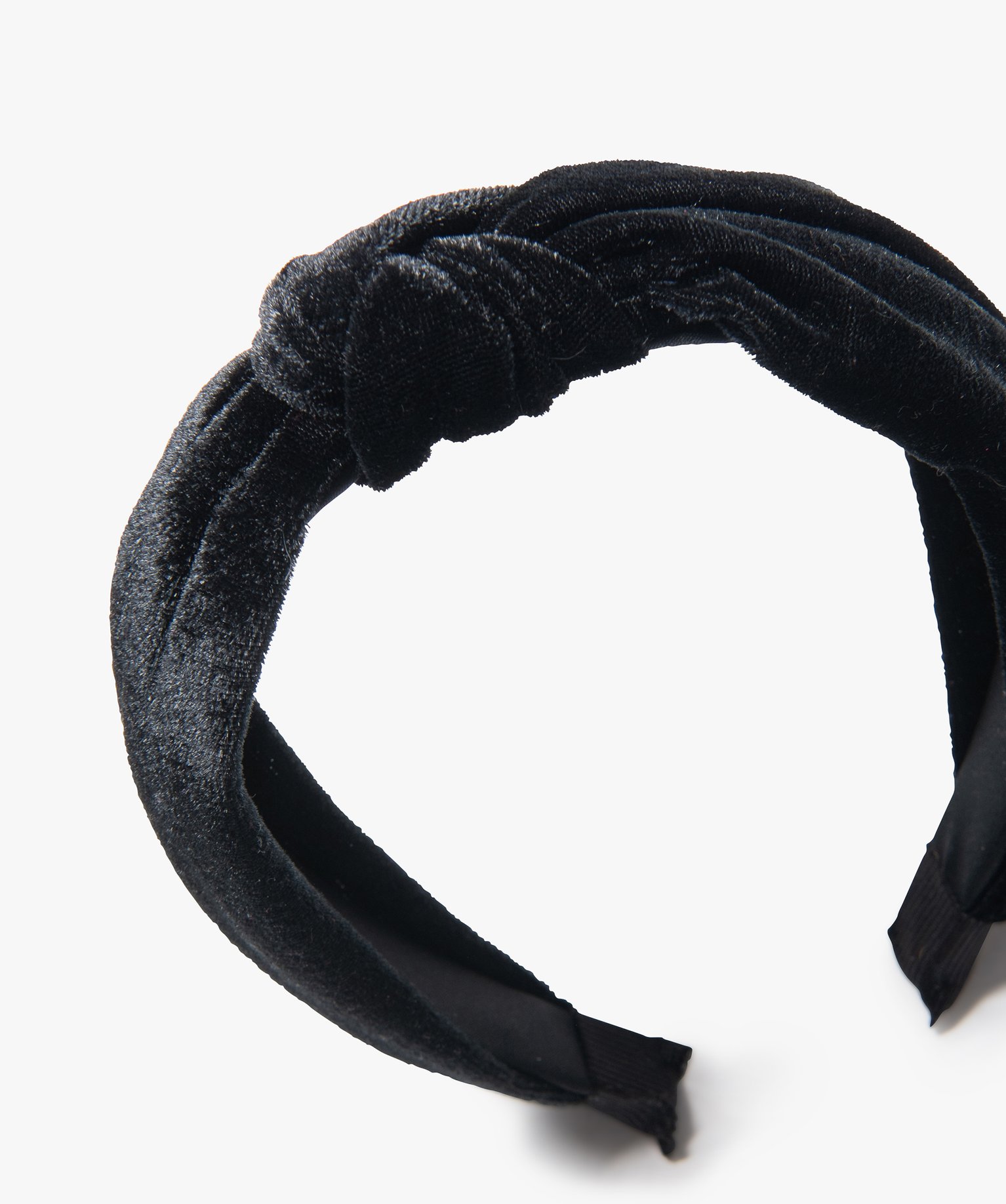 Serre-tête femme large en velours noir | GEMO