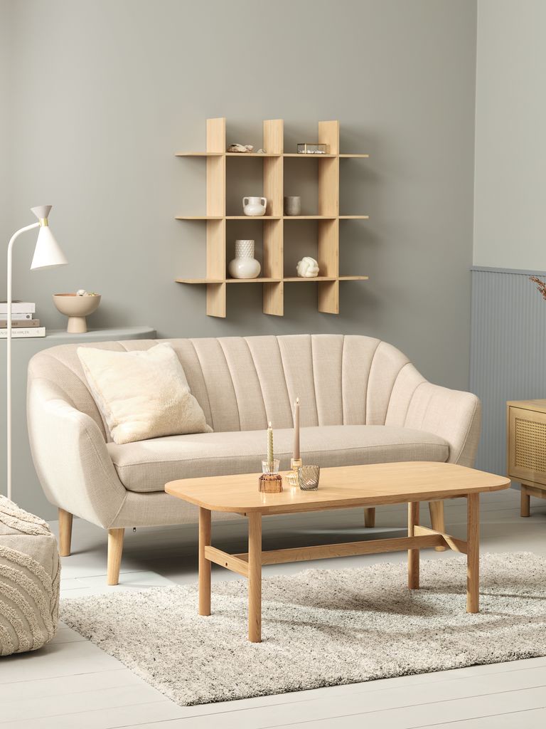 EGEDAL EGEDAL 2.5-seater sofa in beige/oak fabric
