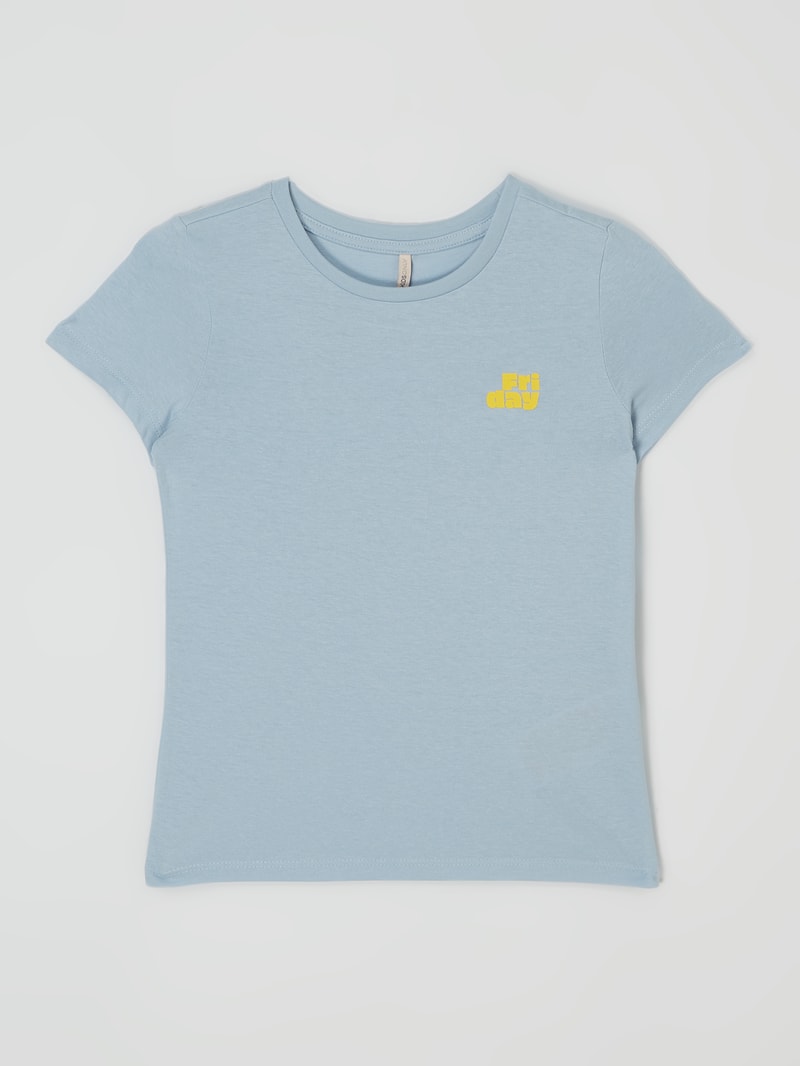 T-Shirt aus Baumwolle Modell 'Weekday' in bleu