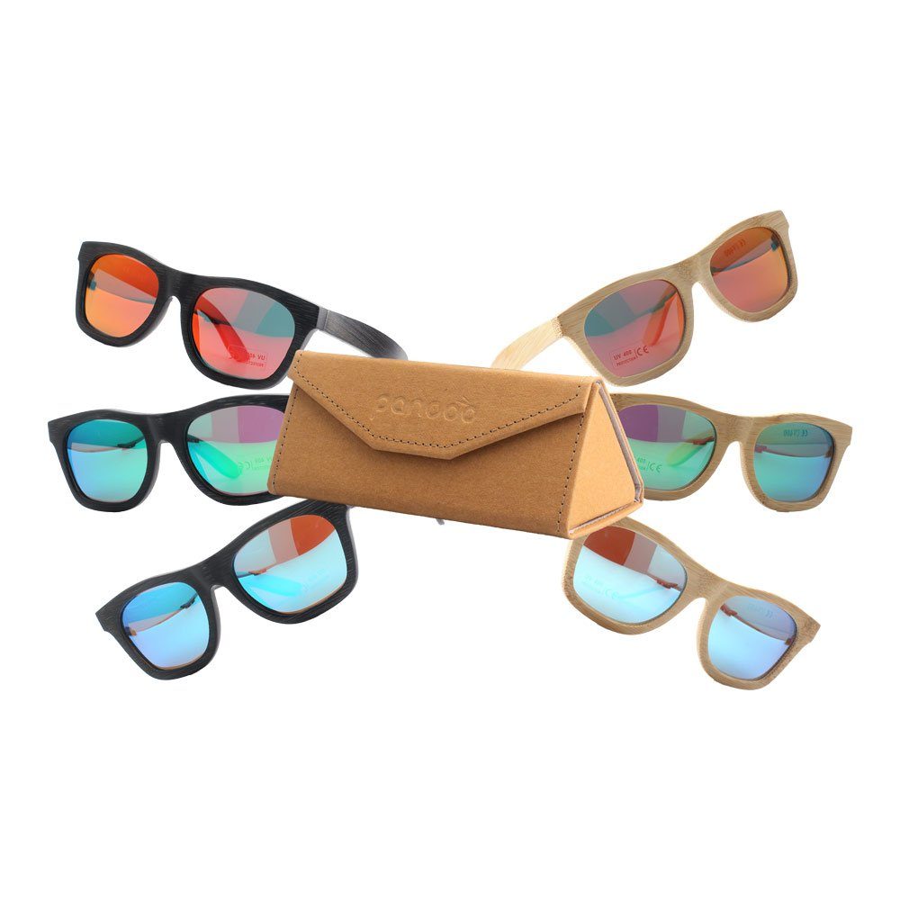 pandoo Sonnenbrille Bambus Sonnenbrille polarisiert