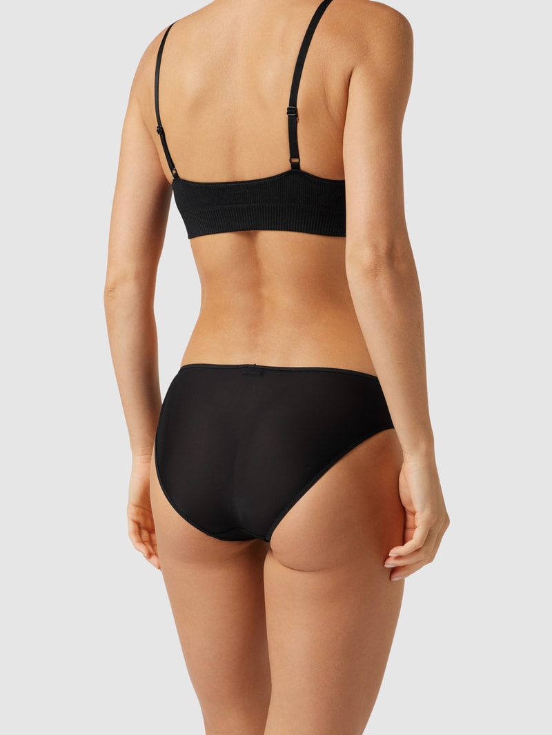 Slip mit Logo-Print in schwarz