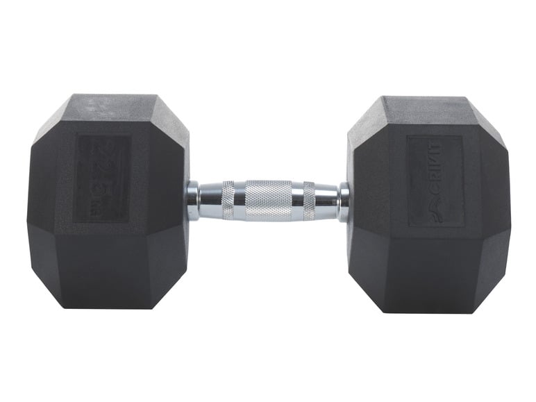 CRIVIT Hexagonhantel, 22,5 kg, mit gusseisernem Kern
