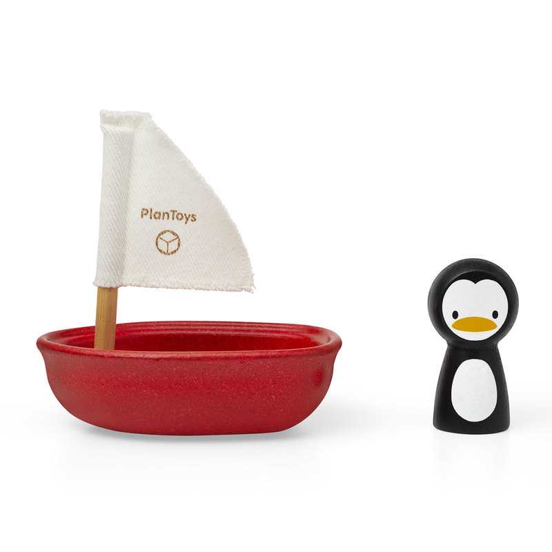 Petit pingouin et voilier en bois Oxybul