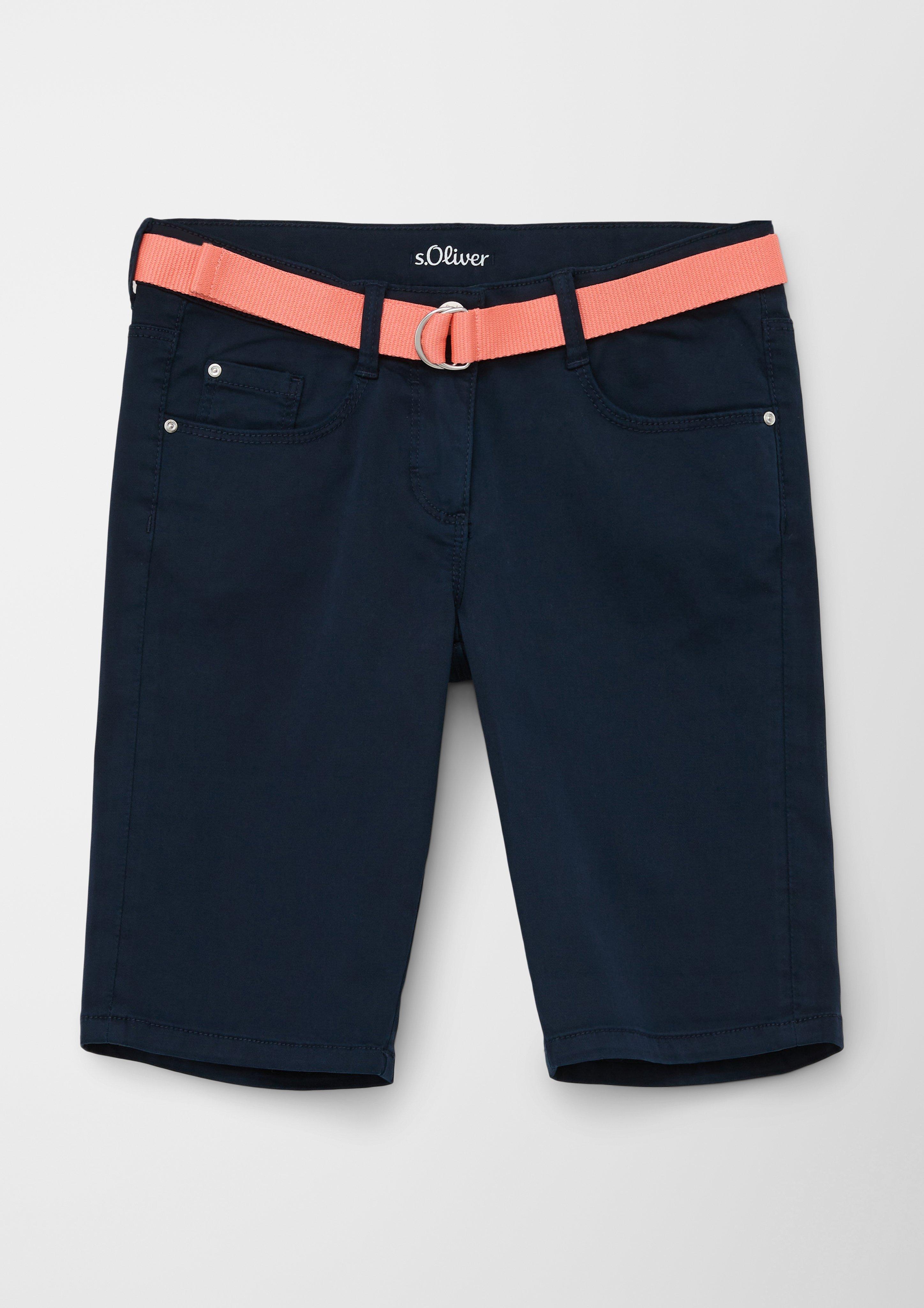 Suri: Slim Fit-Bermuda mit Stoffgürtel  2127807-5952