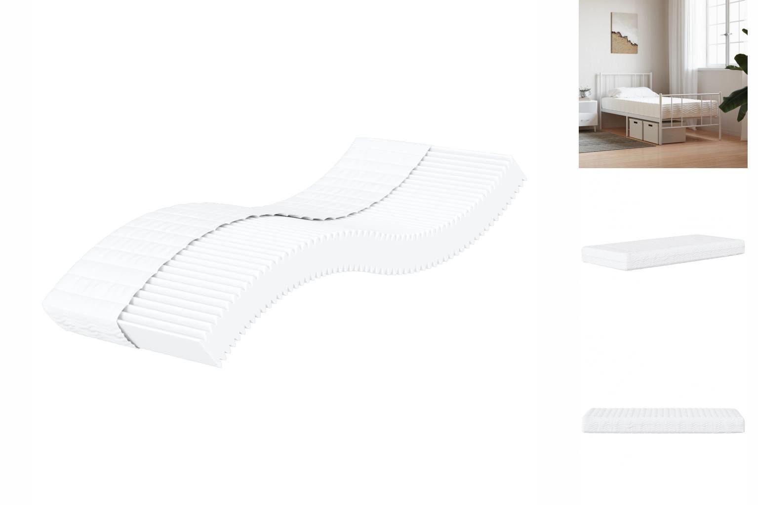 Kaltschaummatratze Schaumstoffmatratze Weiß 80x200 cm Härtegrad H2 H3, vidaXL, 0 cm hoch