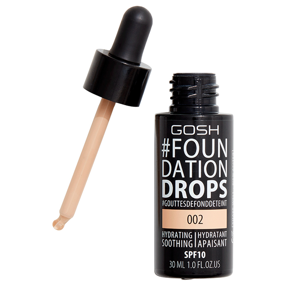 gosh copenhagen #Foundation Drops Fond de teint liquide hydratant & apaisant SPF 10
