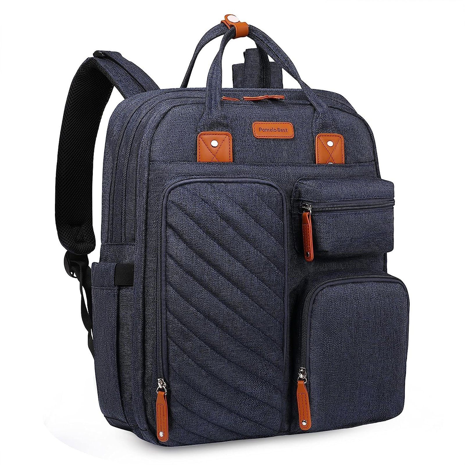 REDOM Wickelrucksack Wickeltasche Rucksack Baby Multifunktions-Babytaschen Wärmeisolierte (Windeln Babyflasche Milchfläsche Rucksack Tasche mit Flaschenhalter, Multifunktional, Babytasche, für Mama und Papa unterwegs, mit Laptopfach), mit tragbarer m