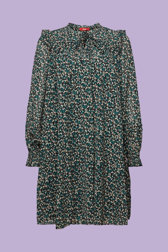 Gemustertes Chiffon-Minikleid