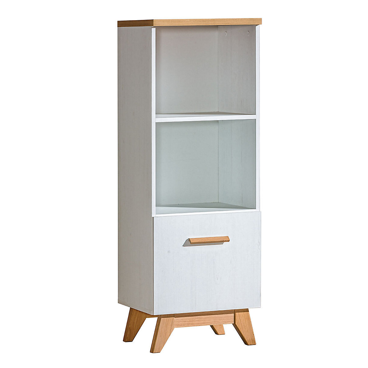 Regal Bücherregal Seven 45x40x127,5cm Nash Eiche Andersen Kiefer 1-türig mit 2 offenen Fächern